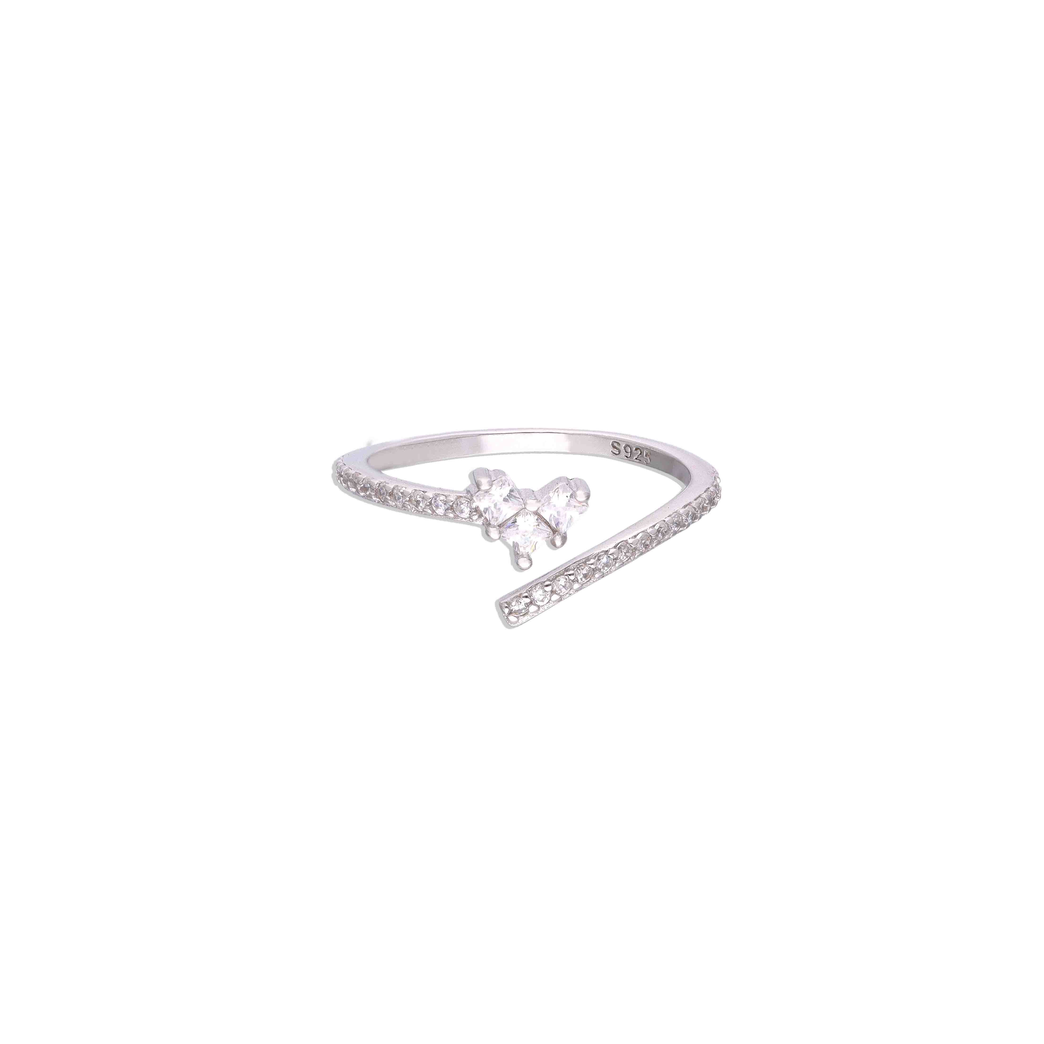 Radiance Of Forever Heart Silver Ring