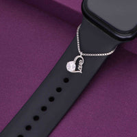 Solitaire Heart Love Watch Charm