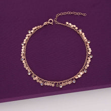  Discs Silver Charms Rose Gold Anklet