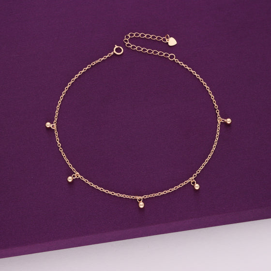 Charms of Spheres Silver Anklet