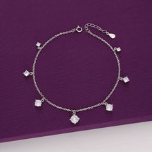  Charms of Solitaire Orbs Silver Anklet