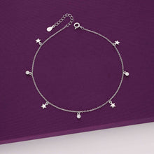  Starry Charms Silver Anklet