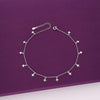 Minimalistic Starry Charms Silver Anklet