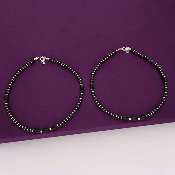 Central Black Trilogy Silver Nazaria Anklet