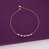 Ultra(white & marine) Evil Eye silver Anklet