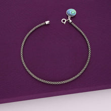  Classy Swirl Oxidised Silver Anklet