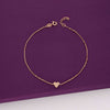 STYLISHLY SLEEK SILVER HEART ANKLET