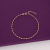 Rose Gold Spheres Silver Anklet