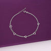 Minimalistic Heart Silver Anklet