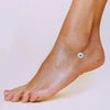 Minimalistic Evil Eye Silver Anklet