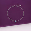 Simple Single Evil Eye Silver Bracelet