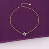 Minimalistic Star Evil Eye Silver Anklet