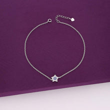  Minimalistic Star Evil Eye Silver Anklet