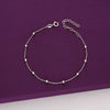 Argent Spheres Silver Anklet