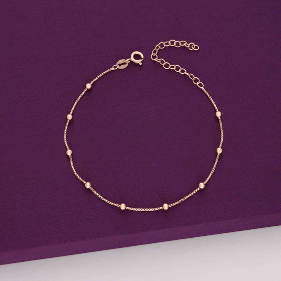 Argent Spheres Silver Anklet