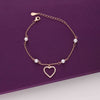Pearls With a Heart Silver Charm Bracelet