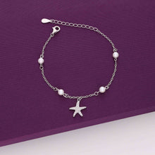  Star Kissed Pearls Silver Charm Bracelet