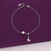 Sterling Silver Bejewelled Butterfly Pearl Charm Bracelet