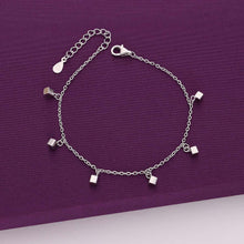  Sterling Silver Embedded Cubes Bracelet