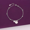 Sterling Silver Hearts & Pearl Charm Bracelet