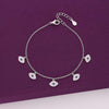 Sterling Silver Trendy Evil Eye Charm Bracelet