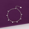 Sterling Silver Zircon Charm Bracelet