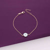 Trendy Enamelled Single Evil Eye Silver Bracelet