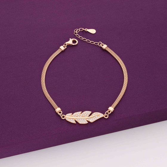 Fascinating Silver Leaf Bracelet