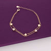 Minimal Double Layered Silver Stars Casual Bracelet