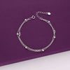 Minimalistic Double Lined Casual Silver Bracelet