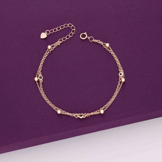 Minimalistic Double Lined Casual Silver Bracelet