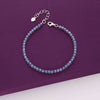 Stylish Evil Eye String Tennis Silver Bracelet