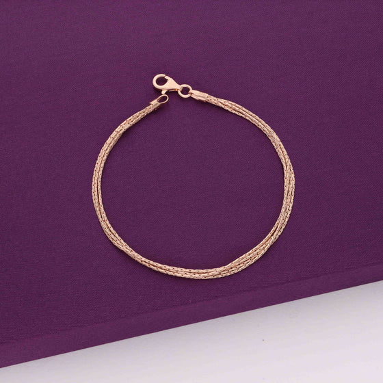 Charismatic Chains Rose Gold Casual Silver Bracelet