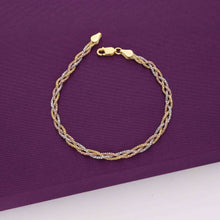  Knotted Shimmers Thin Casual Rosegold Silver And Gold Bracelet