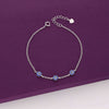 Stylish Triple Mini Evil Eye Silver Bracelet