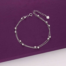  Dazzling Duo Layered Silver Bracelet