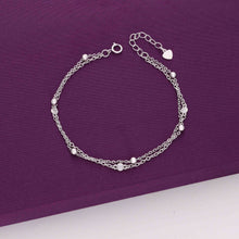  Finely Dotted Elegance Layered Silver Bracelet