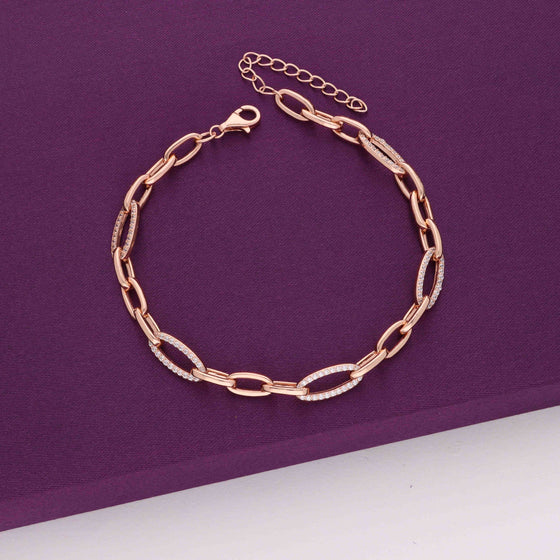 Quirky Loops Link Silver Bracelet