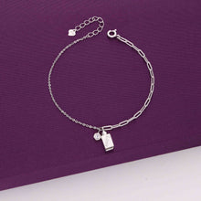 Trendy Zircon Beaded Chain Casual Silver Bracelet