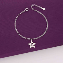  Smiley Star Casual Silver Bracelet