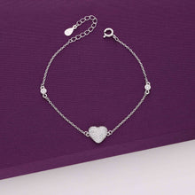  The Crystal Heart Silver Bracelet