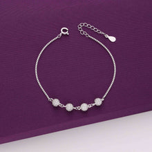  Zircon Sphere Silver Bracelet