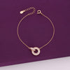 Elegant Silver Circle Charm Bracelet