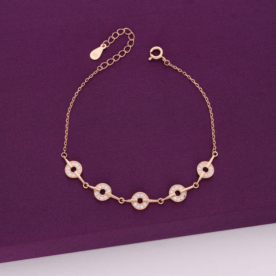 Radiant Sterling Silver Circle Bracelet