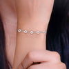 Radiant Sterling Silver Circle Bracelet