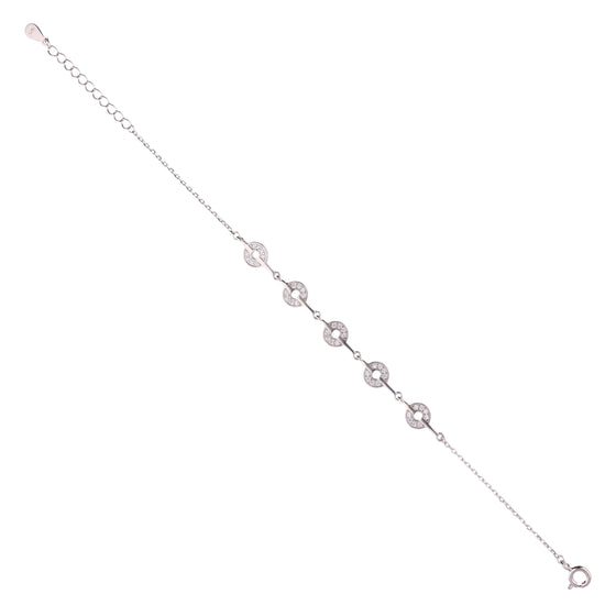 Radiant Sterling Silver Circle Bracelet