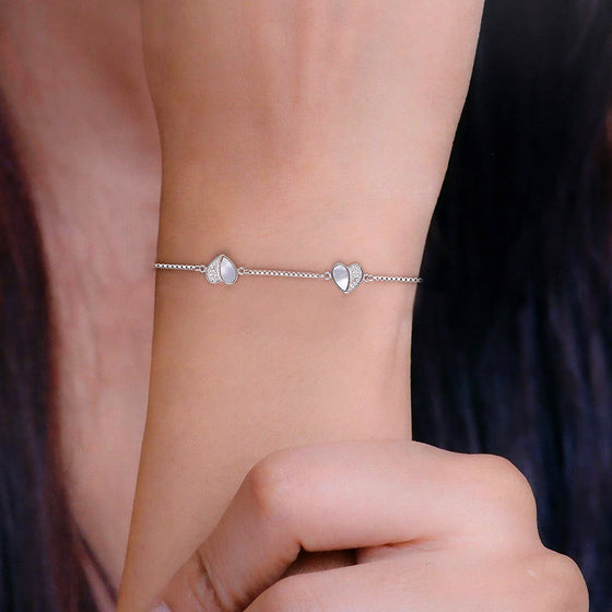 Heart of Love Silver Minimal Bracelet