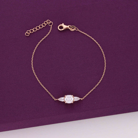 Timless Crystal Trio Silver Bracelet