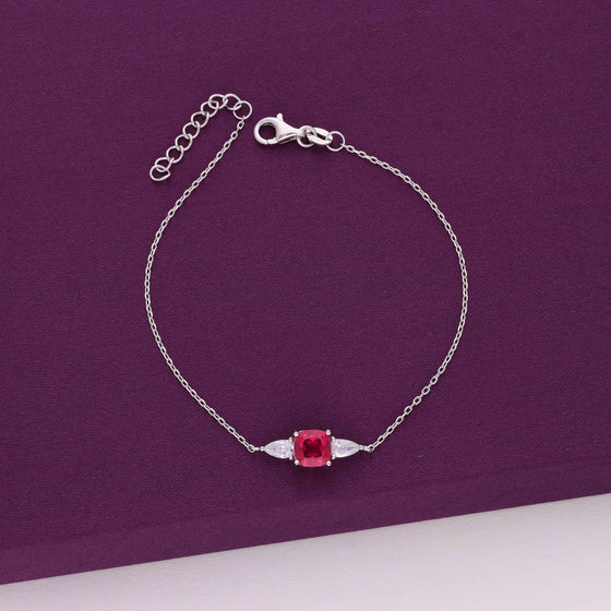 Timless Crystal Trio Silver Bracelet