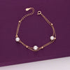 2-Layered Pearl Brilliance Silver Bracelet